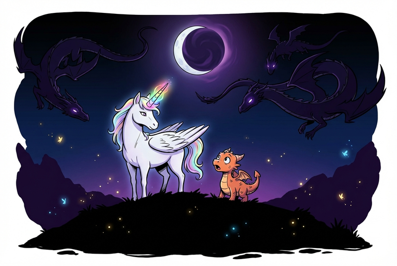 Luna facing darkness as the moon is eclipsed
