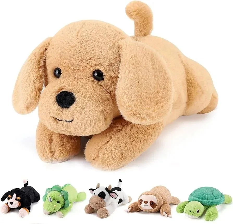 Weighted yellow lab stuffed animal